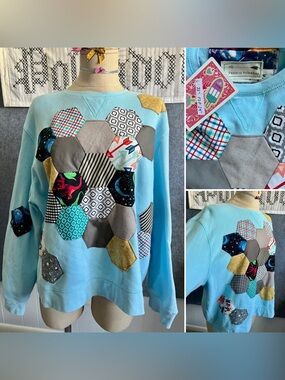 Quilty Sweatshirt Jumper! Hexagons!